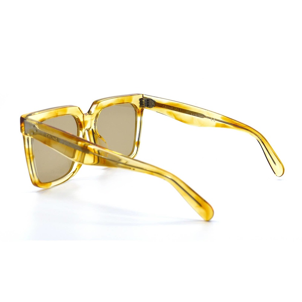 NEW CELINE PARIS CL4055FN 55E STRIPED HONEY HAVANA BROWN AUTHENTIC SUNGL… - Picture 4 of 14